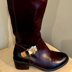 Brown leather over the knee boots by Vince Camuto size 9